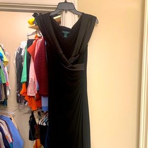 Black Full Length Formal Ralph Lauren Dress 👗 Gown
